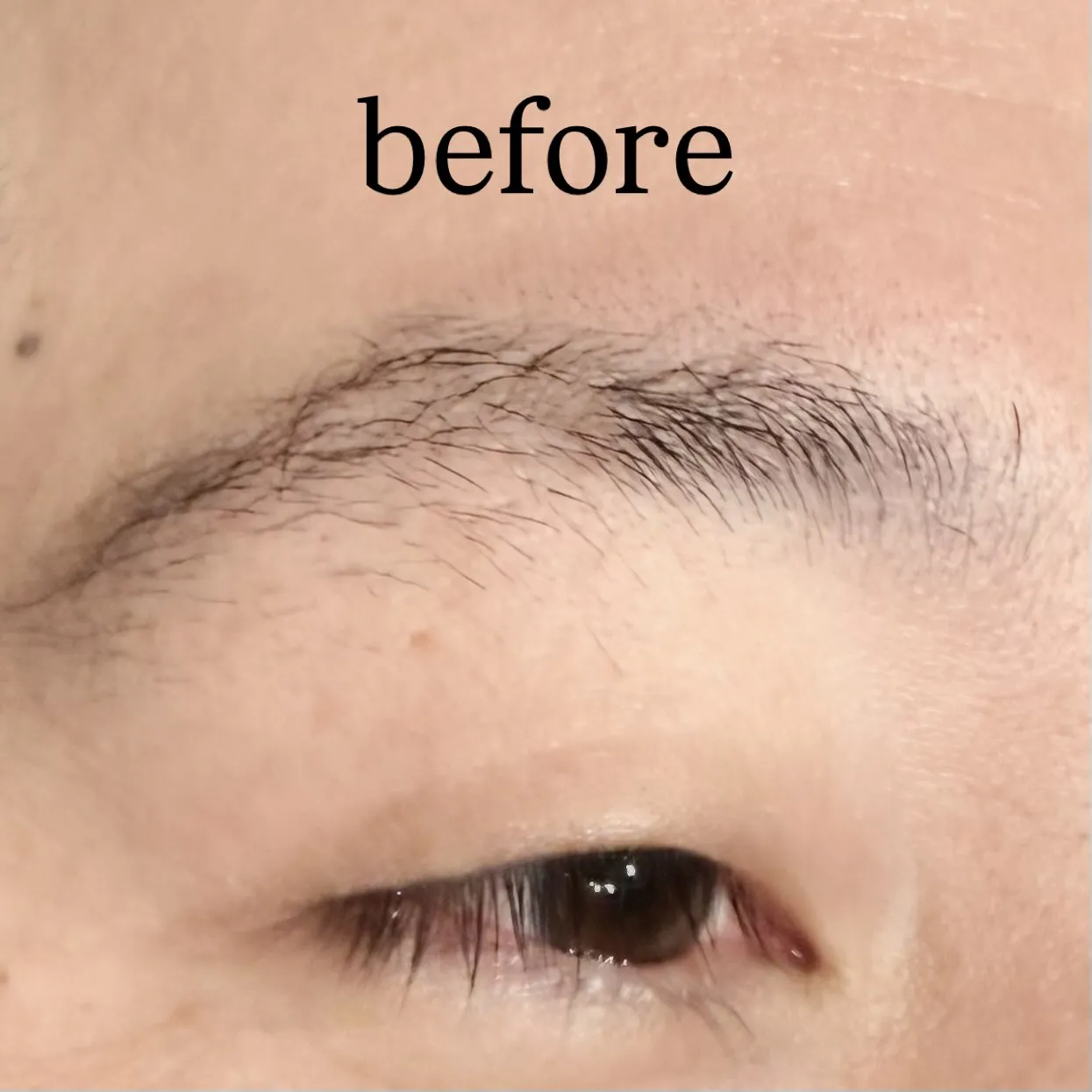 少し薄い眉の方は